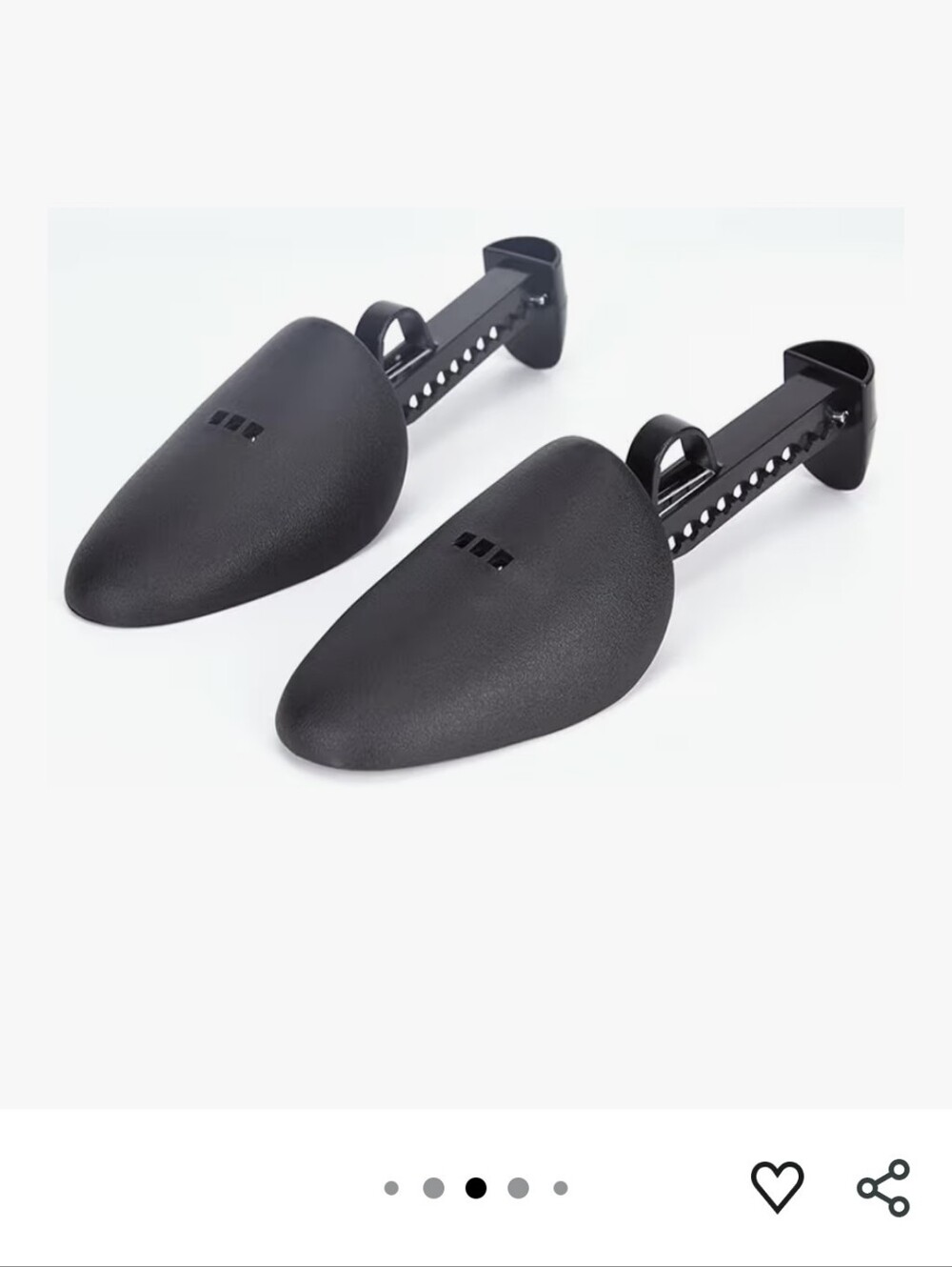 Adjustable Plastic Shoe Stretcher Black